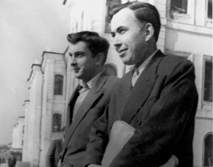 Öğrencisi Ergin Sander’le, 13 Mart 1957.